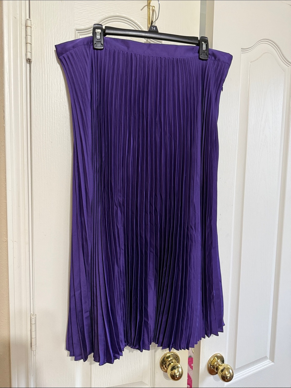 Talbots Purple Pleated Midi Skirt - Elegant Women's Skirt
